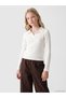 Lcw Kids White Polo Neck Girl's T-Shirt