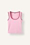 Slim Fit Round Neck Contrast Stripe Detailed Ribbed Undershirt F6276Ax26Sm