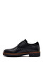 Men's Black Lace-Up Leather Casual Shoes Wm828004Df - 3
