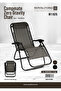 Campmate Zero Gravity Chair RF11675 Lightweight, Portable and Foldable, Folds Flat for Storage Washable Cloth