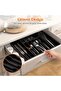 Adjustable cutlery tray with 6 to 8 compartments, green - 2