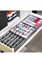 24-compartment non-woven grey sock storage box - 4