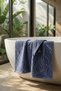 La Notte Flora Queen Velvet Bath Towel Indigo 70X150 cm - 6