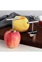 Fruit pitter set (2 pieces), press and rotate, suitable for zucchini, silver. - 5