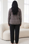 Leopard Patterned Buttoned Cotton Lycra Large Size Oversized Knitted Pajama Set26240893 - 3