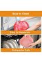 Silicone baking tray 2-piece set, suitable for air fryers and ovens, reusable, pink. - 5