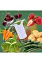 Manual slicer 2-piece set, for removing strawberry stems, suitable for vegetable salads, green. - 5