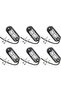 6 LED side marker lights for car/trailer.
