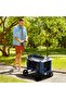 2-in-1 foldable pet stroller with storage basket and safety belt (blue) - 5