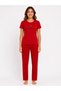 Women's summer short sleeve awesome red pajama set