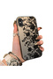 Elegant Black Lace Flower Pattern Case Compatible with iPhone X/Xs, High Quality Matte Phone Case - 2