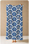 Japanese Seigaiha Navy Blue Wave Motif Patterned 70X150 Beach Towel - Digital Printed Bath Towel - 5