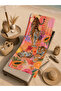 Maximalist Tiger Floral and Tropical Leaf Pattern 70X150 Beach Towel - Cotton Bath Towel - 5