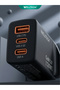 WELLTECH GaN120 120W GaN Fast Charger 3-Port USB-C & USB-A Power Adapter, PD 3.0 & QC 3.0 Super Fast Wall Charger for iPhone 16/15/14, Samsung Galaxy S25/S24, iPad, MacBook, Laptops, Tablets & More - 3