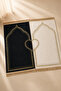 Double Heart Black and White Gold Embroidered Double Prayer Rug Set |   Dowry and Gift Prayer Mat - 2