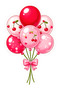 6-Piece Cherry Themed Cake Toothpick Happy Birthday Cake Decoration Cherry Concept - 4