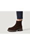 Genuine Leather Suede Zippered Boots Women's Shoes