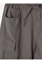 Ozmarka New Season Anthracite Men's Cargo Shorts with Elastic Waist - 7