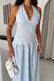 Women's Halter Neck Maxi Dress - 6