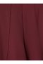 Özmarka New Season Burgundy Regular Fit Wide Leg Women's Trousers - 6