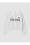 Xside Gray Oversize Women's Thick Sweatshirt - 6