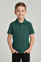 Children's Nefti Green 2-Piece Polo Collar Short Sleeve and Long Sleeve School T-Shirt Set - 2
