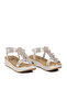 White Rubber Band Soft Comfortable Sole Glittery Women's Sandals B178 Z - 3