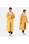 2 long hooded safety raincoats.