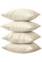 set of 4 linen cushion covers, modern décor style, simple and neutral design, suitable for bedrooms, living rooms, sofas and beds, orange, 60*60 cm.