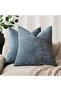 Pack of 2 Soft Textured Throw Decorative Pillow Covers Square Accent Solid Cushion Cover