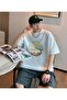 Mingalondon Neighbor's Ukiyo-E White Unisex Oversize T-Shirt