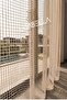 Thin Mesh Loren Beige Color Tulle Curtain 1X3 with Tight Pleats Modern and Elegant Appearance