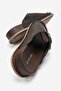 Single Buckle Women's Slippers Brown - 4
