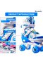 Double Row Roller Skates, Size Adjustable Beginner Rollerskates with PU Flashing Wheels, In - 3