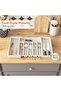 Kitchen Drawer Organizer, Expandable Utensil Tray, BPA Free Flatware Holder, Adjustable Plastic Stor - 6