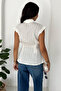 Women's Pleated Sleeveless Shirt Blouse - 7