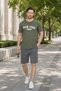Men's Two-Piece Set 100% Cotton, Summer, Gym, Athlete, Football, Fitness, Jogging, Home Wear Anti-Sweat - 3