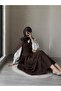 Women's Hijab Double Vest & Skirt Flared Set - 4
