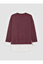 Lcw Everyday Mürdüm Soft Touch Oversize Women's Sweatshirt Tunic - 5