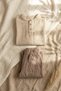 Terra Muse Baby Muslin Set - 100% Cotton Breathable High Collar Shirt and Khaki Pants Combination - 6
