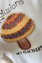 Ecru Beaded Embroidered Tshirt - 4