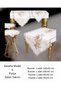 Simella Model Cream-Cappuccino Dowry Set Embroidered Tablecloth Runner Set Living Room Set