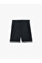 Comfortable Fit, Lace-Up Waist, Pocketed, Stripe Detailed Sports Shorts - 5