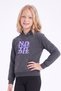 Girl's Printed Kangaroo Pocket Long Sleeve Hooded Sweatshirt - 2