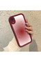 iPhone Xr Compatible Burgundy Blur Gradient Star Pattern Silicone Case, Aesthetic Shockproof
