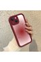 حافظة من السيليكون متوافقة مع هاتف iPhone 13، مصنوعة من السيليكون بلون أحمر داكن متدرج ونقوش نجمية، مقاومة للصدمات بشكل جمالي