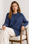 Patterned Hijab Tunic N3192 Indigo - 2