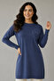 Floral Patterned Tunic N3303 Indigo - 2