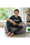 Children's Dinosaur Printed Navy Blue Color 2-Piece Set Cb1056 - 2