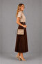 Standard Skirt with Pleats and Elastic Waist - 3